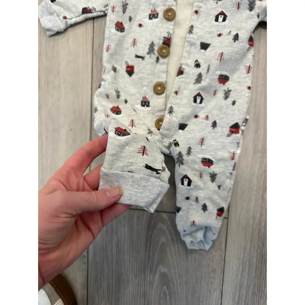 Rabbit Bear Organic Winter button outfit
